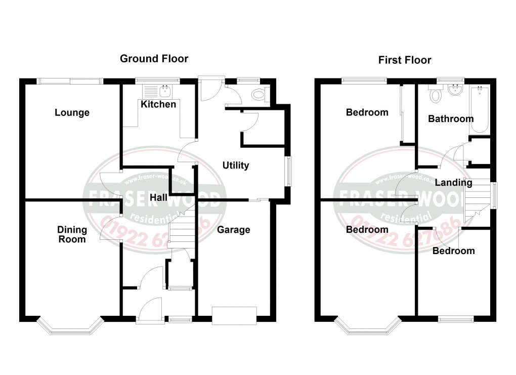 Floorplan for Delves, Walsall, West Midlands