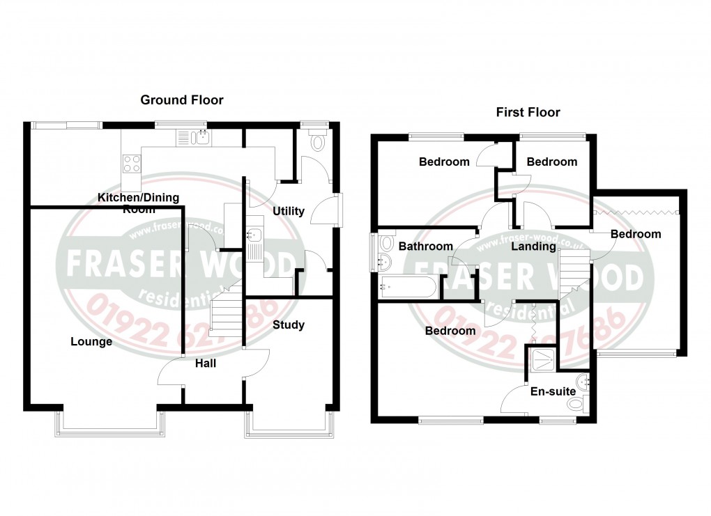 Floorplan for Bloxwich, Walsall, West Midlands