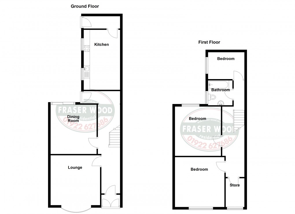 Floorplan for Sutton Road, Walsall, West Midlands