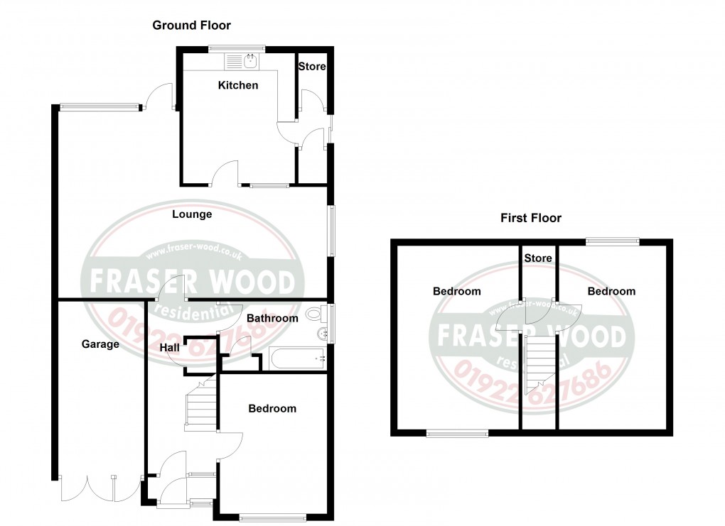 Floorplan for Burntwood, Staffordshire