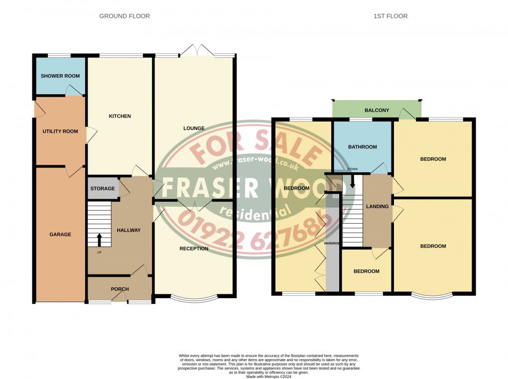 Floorplan for Woodside Close, Walsall, West Midlands