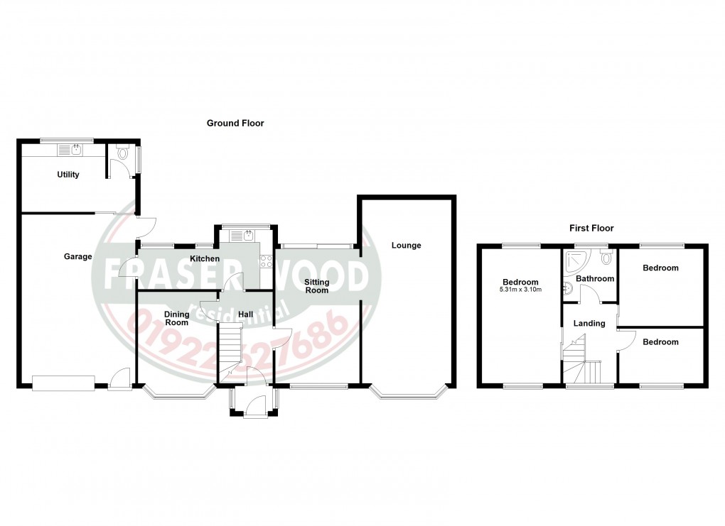 Floorplan for Broadway North, Walsall, West Midlands