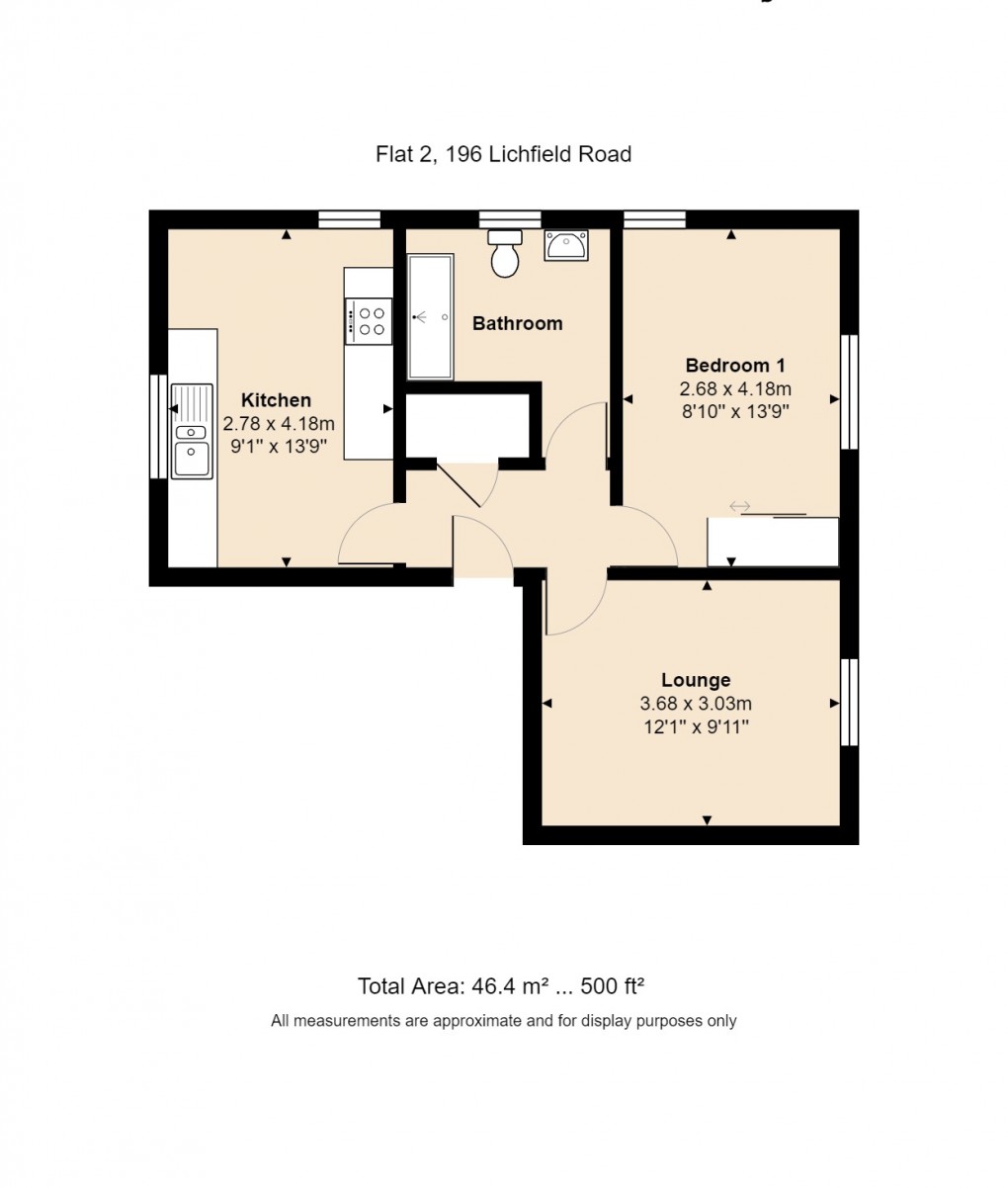 Floorplan for Bloxwich, Walsall, West Midlands