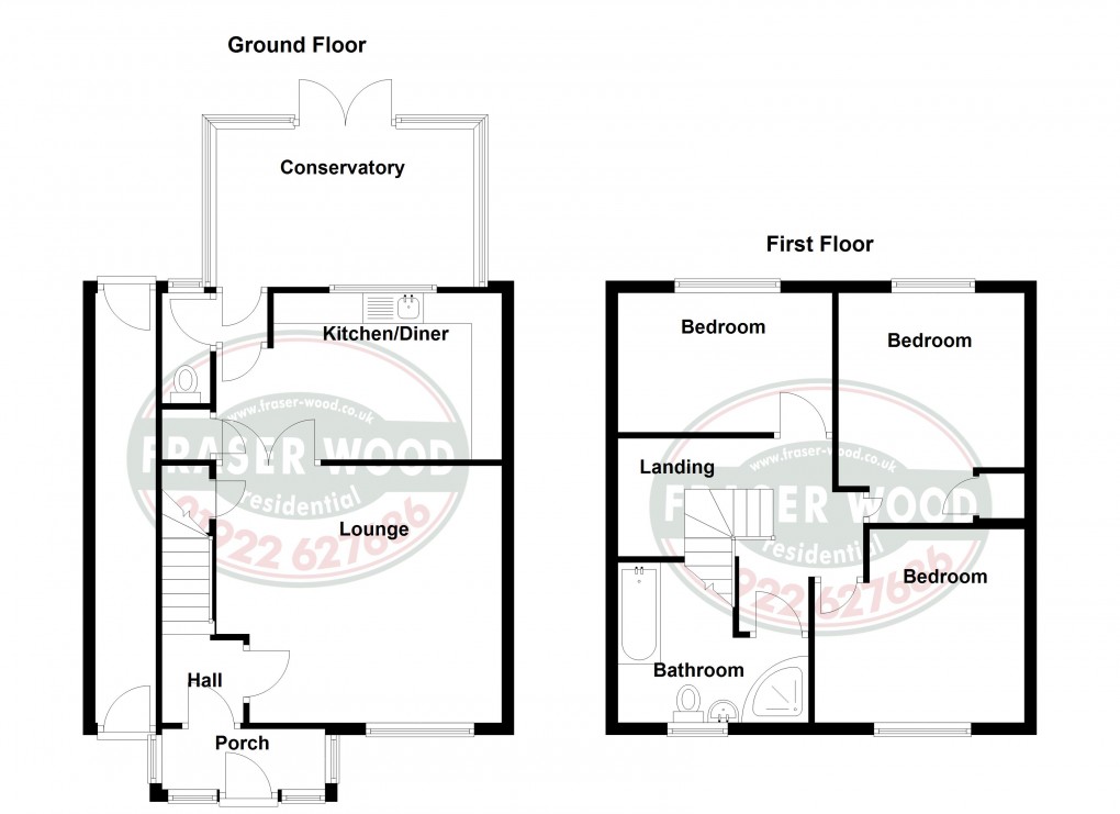 Floorplan for Penderel Street, Walsall, West Midlands