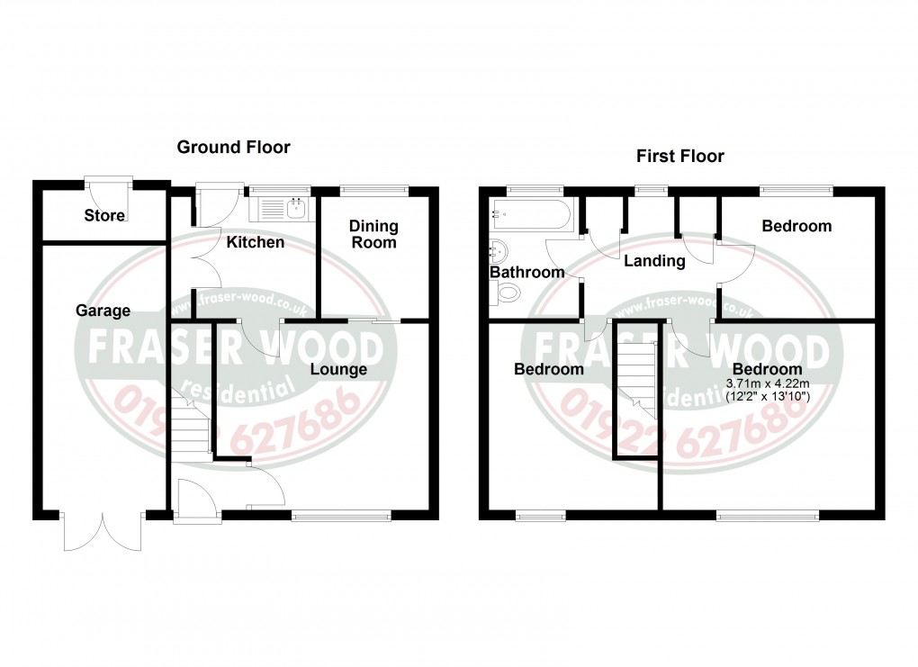 Floorplan for Great Wyrley, Walsall, Staffordshire