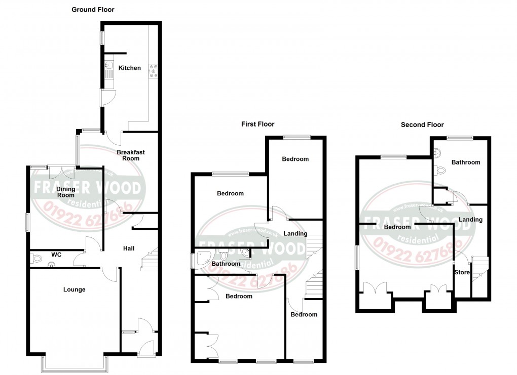 Floorplan for Broadway North, Walsall, West Midlands