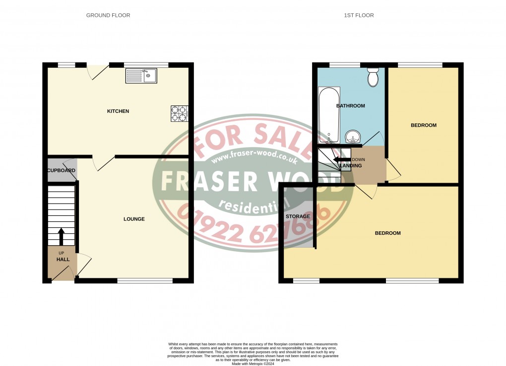 Floorplan for Dickinson Drive, Walsall, West Midlands