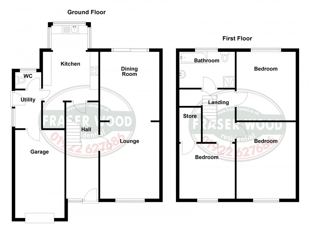 Floorplan for Pelsall, Walsall, West Midlands