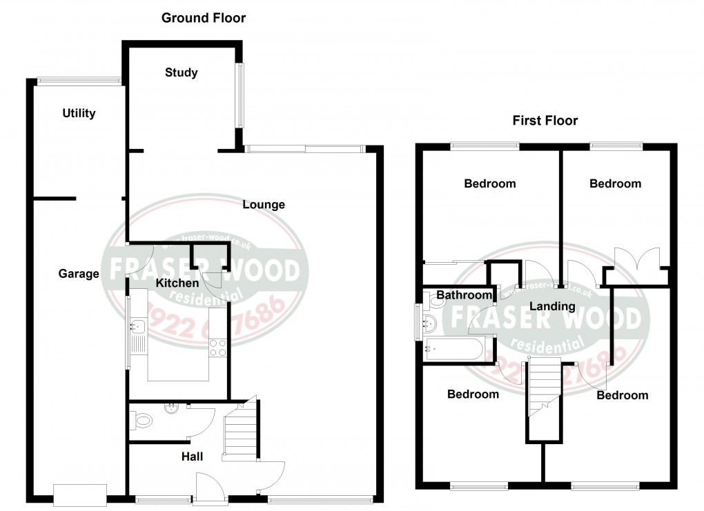 Floorplan for Ravensdale Gardens, Walsall, West Midlands