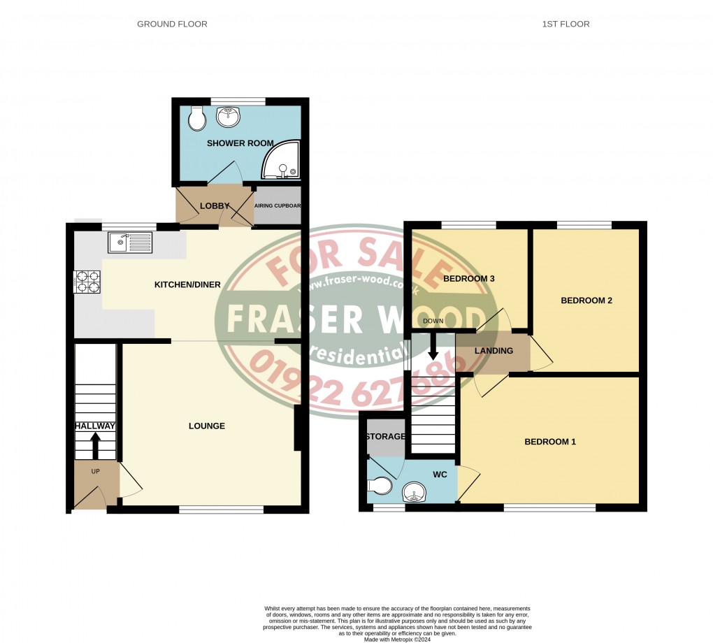 Floorplan for Dickinson Drive, Walsall, West Midlands