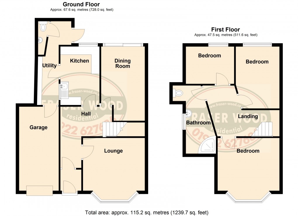 Floorplan for Streetly, Sutton Coldfield, West Midlands