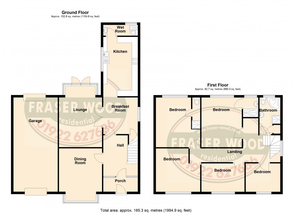 Floorplan for Jesson Road, Walsall, West Midlands