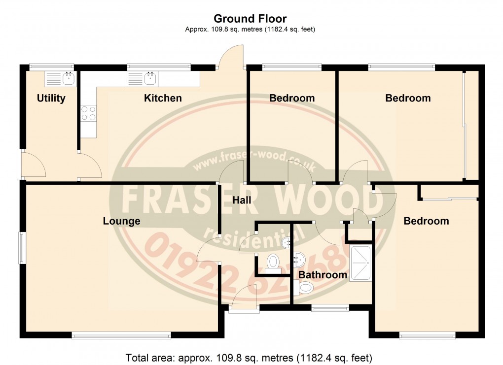 Floorplan for Gillity Close, Walsall, West Midlands